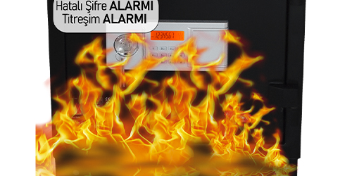 MÜHLEN Fire Safe K 580 Ateşe Dayanıklı Şifreli & Alarmlı Çelik Kasa #10