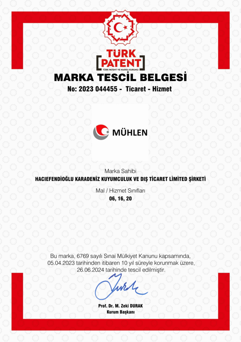 Sertifikalar Karadeniz Dış Ticaret | HTM ve MÜHLEN Ofis Makineleri | Sertifikalar