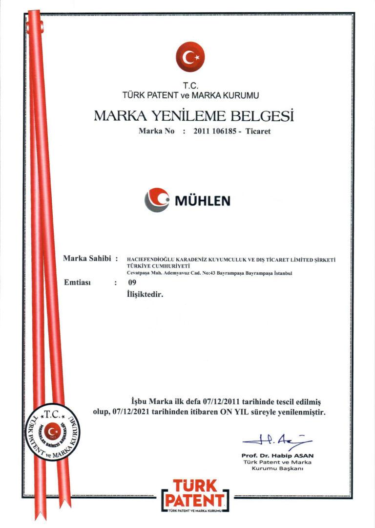 Sertifikalar Karadeniz Dış Ticaret | HTM ve MÜHLEN Ofis Makineleri | Sertifikalar